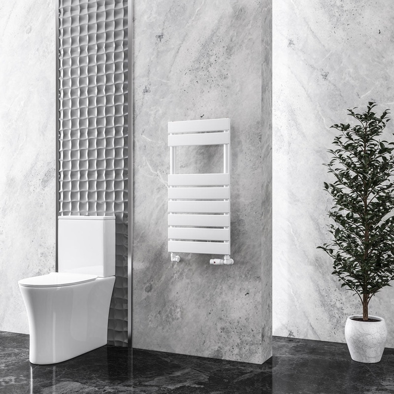 Eastbrook Addington Gloss White Type 10 Designer Towel Rail 790mm x 400mm