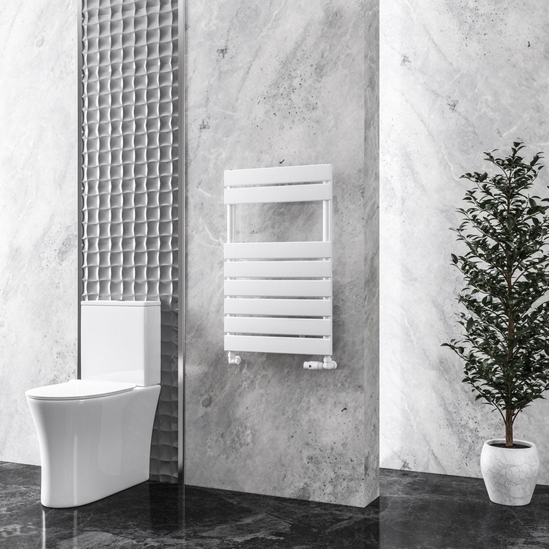 Eastbrook Addington Gloss White Type 10 Designer Towel Rail 790mm x 500mm