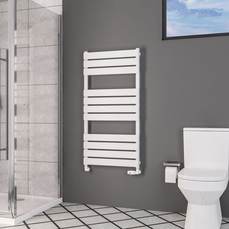 Eastbrook Deddington Gloss White Designer Towel Rail 1200mm x 600mm