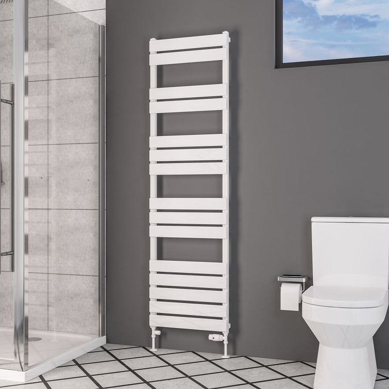 Eastbrook Deddington Gloss White Designer Towel Rail 1800mm x 500mm