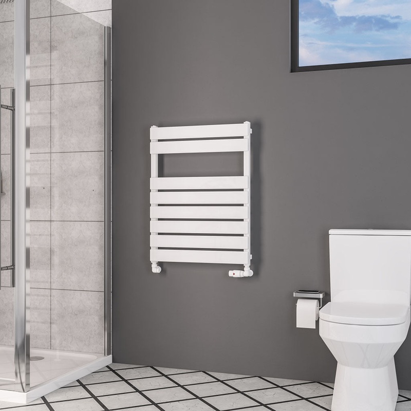 Eastbrook Deddington Gloss White Designer Towel Rail 800mm x 600mm