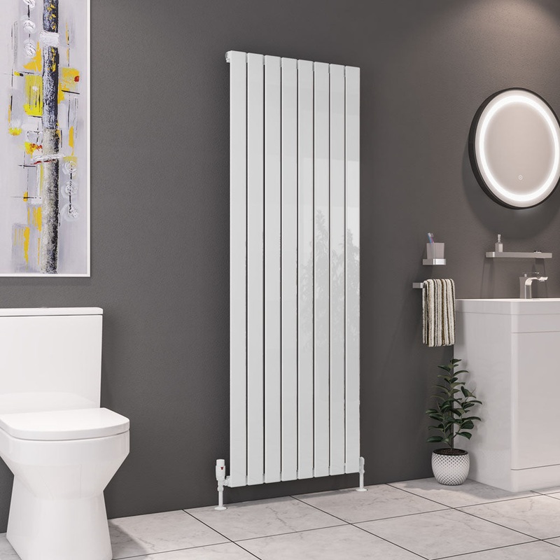 Eastbrook Deddington Gloss White Vertical Single Panel Designer Radiator 1800mm x 630mm