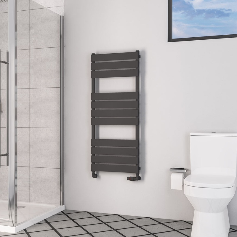 Eastbrook Deddington Matt Anthracite Designer Towel Rail 1200mm x 500mm
