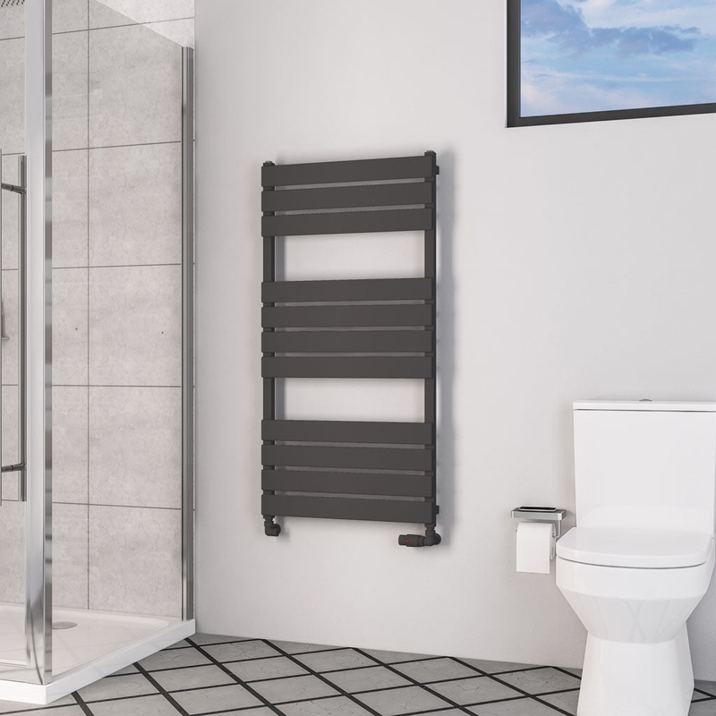 Eastbrook Deddington Matt Anthracite Designer Towel Rail 1200mm x 600mm
