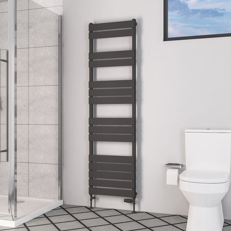 Eastbrook Deddington Matt Anthracite Designer Towel Rail 1800mm x 500mm