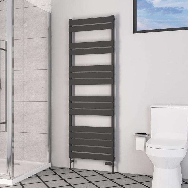 Eastbrook Deddington Matt Anthracite Designer Towel Rail 1800mm x 600mm