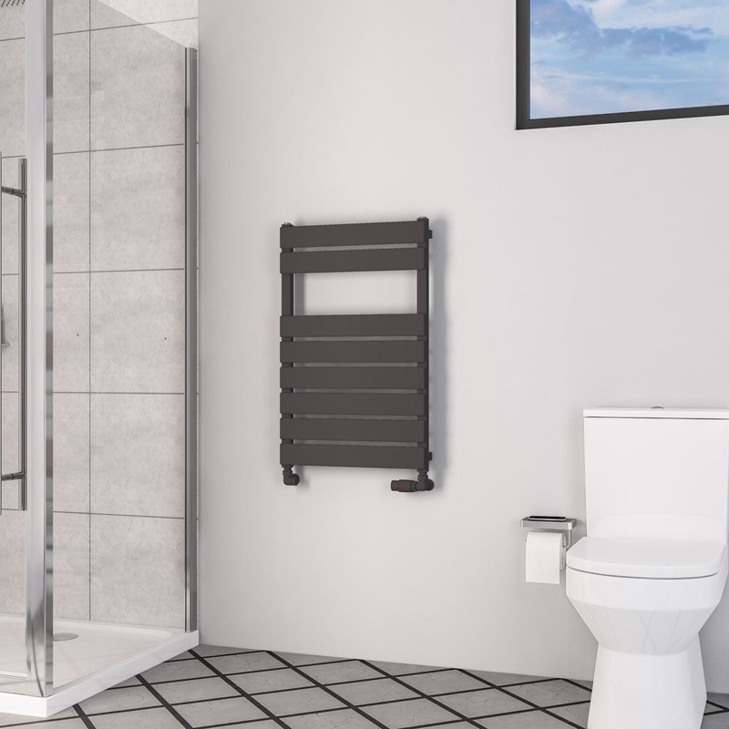 Eastbrook Deddington Matt Anthracite Designer Towel Rail 800mm x 500mm