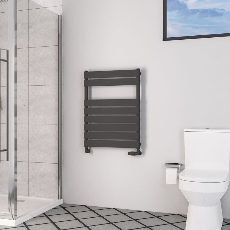 Eastbrook Deddington Matt Anthracite Designer Towel Rail 800mm x 600mm