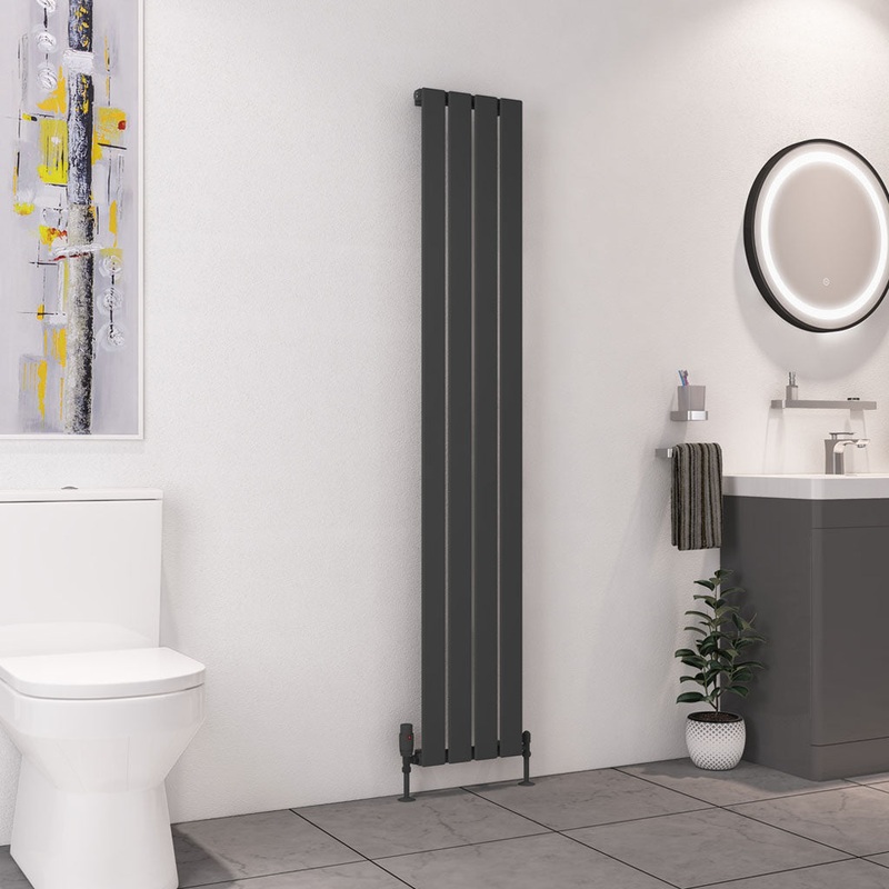 Eastbrook Deddington Matt Anthracite Vertical Single Panel Designer Radiator 1800mm x 310mm