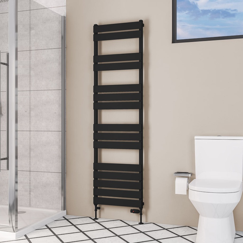 Eastbrook Deddington Matt Black Designer Towel Rail 1800mm x 500mm