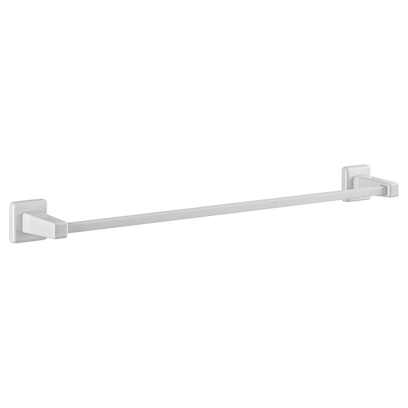 Eastbrook Magnetic Gloss White Square Towel Hanger 600mm