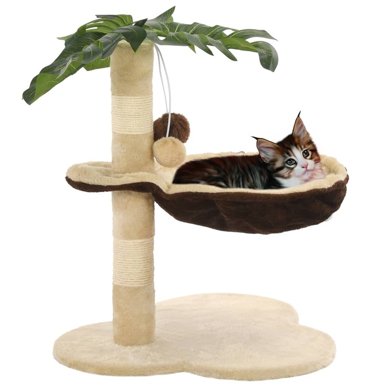 Berkfield Cat Tree with Sisal Scratching Post 50 cm Beige and Brown