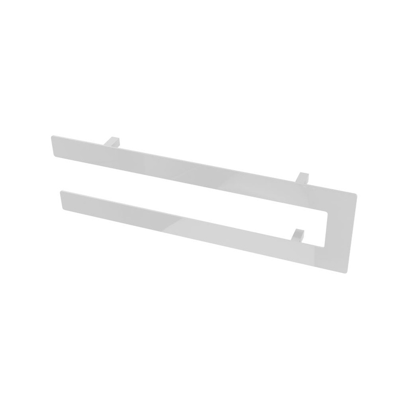 Eastbrook Addington Gloss White Double Flat Towel Hanger 514mm