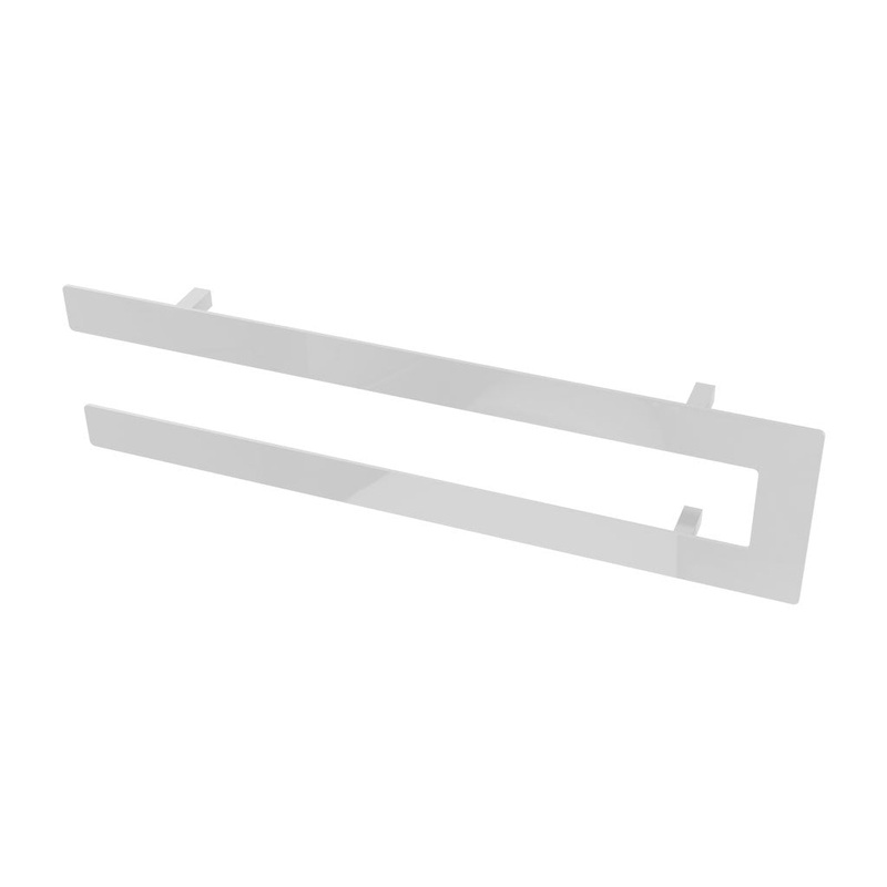 Eastbrook Addington Gloss White Double Flat Towel Hanger 588mm