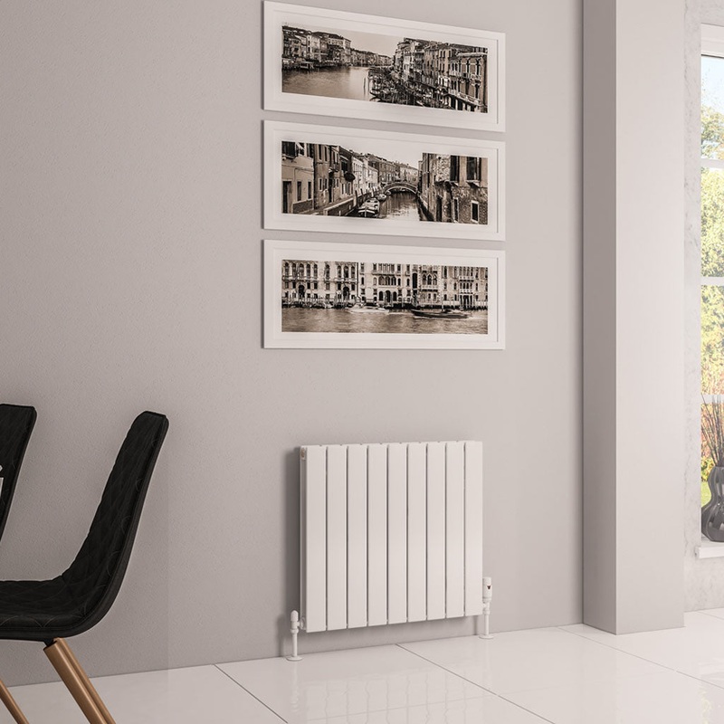 Eastbrook Addington Gloss White Type 20 Vertical or Horizontal Designer Radiator 600mm x 662mm