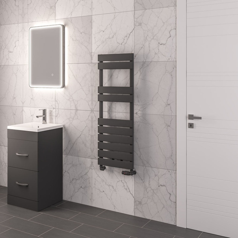 Eastbrook Addington Matt Anthracite Type 10 Designer Towel Rail 1110mm x 400mm