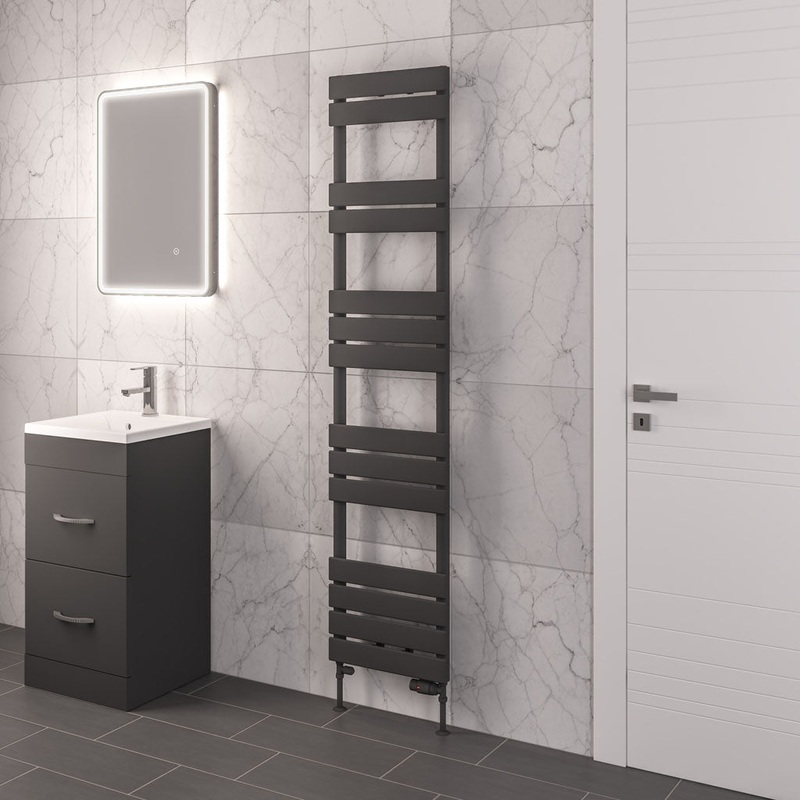 Eastbrook Addington Matt Anthracite Type 10 Designer Towel Rail 1750mm x 400mm