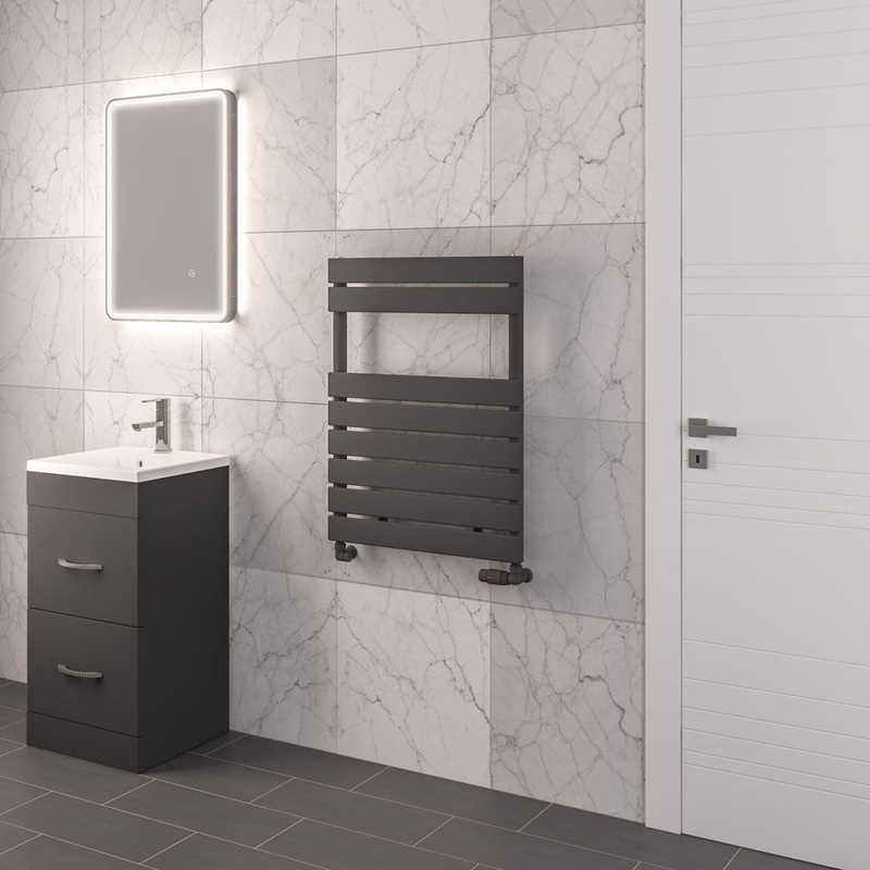 Eastbrook Addington Matt Anthracite Type 10 Designer Towel Rail 790mm x 600mm