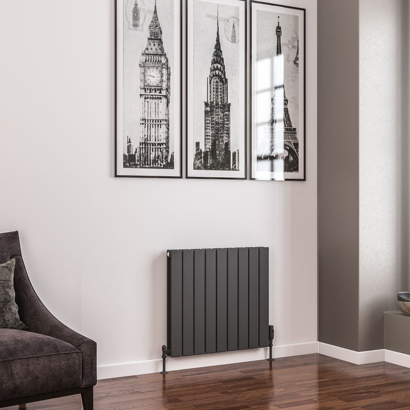 Eastbrook Addington Matt Anthracite Type 20 Vertical or Horizontal Designer Radiator 600mm x 662mm