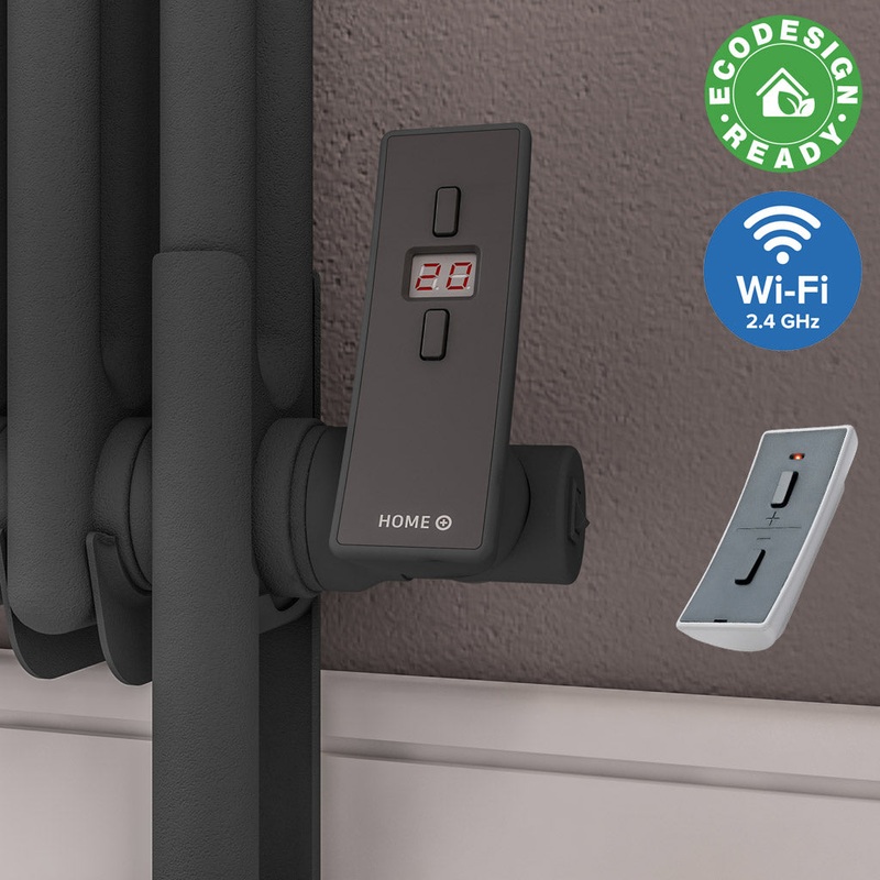 Eastbrook Type H Matt Anthracite Thermostatic Heating Element With WIFI – 900 Watt