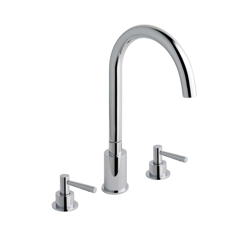 Eastbrook Prado Lever Chrome 3 Hole Bath Filler Tap