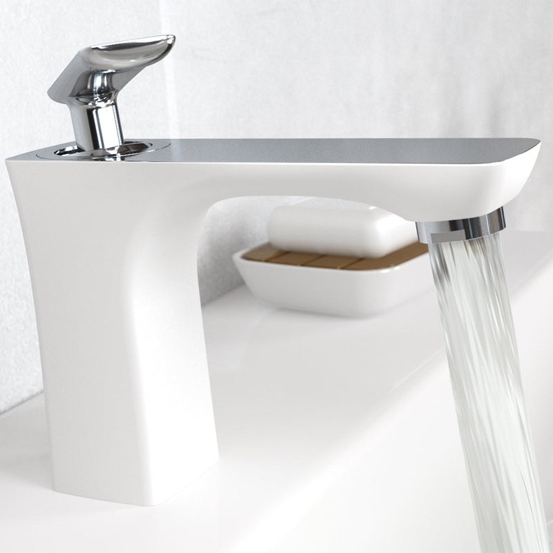 Eastbrook Helston Matt White Mono Basin Mixer Tap – Inc Waste