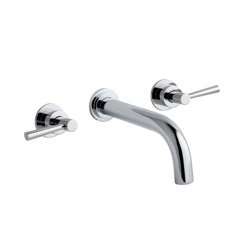 Eastbrook Prado Lever Chrome 3 Hole Wall Mounted Basin Mixer Tap