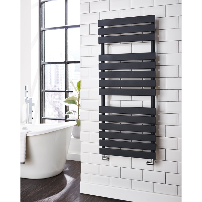 Kartell Atlantic Matt Anthracite Designer Towel Rail 1185mm x 500mm