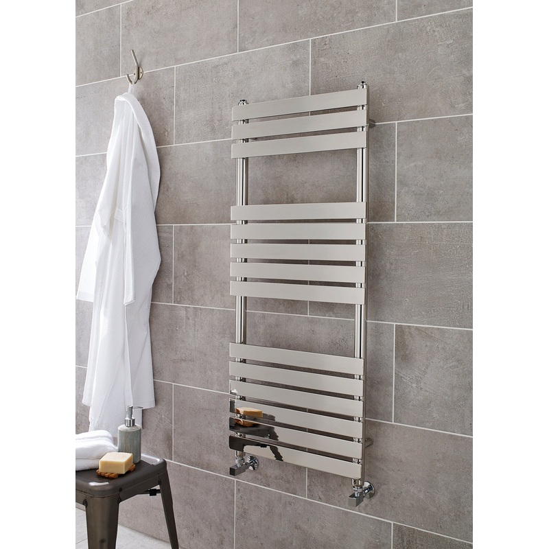 Kartell Memphis Straight Chrome Designer Towel Rail 1200mm x 600mm