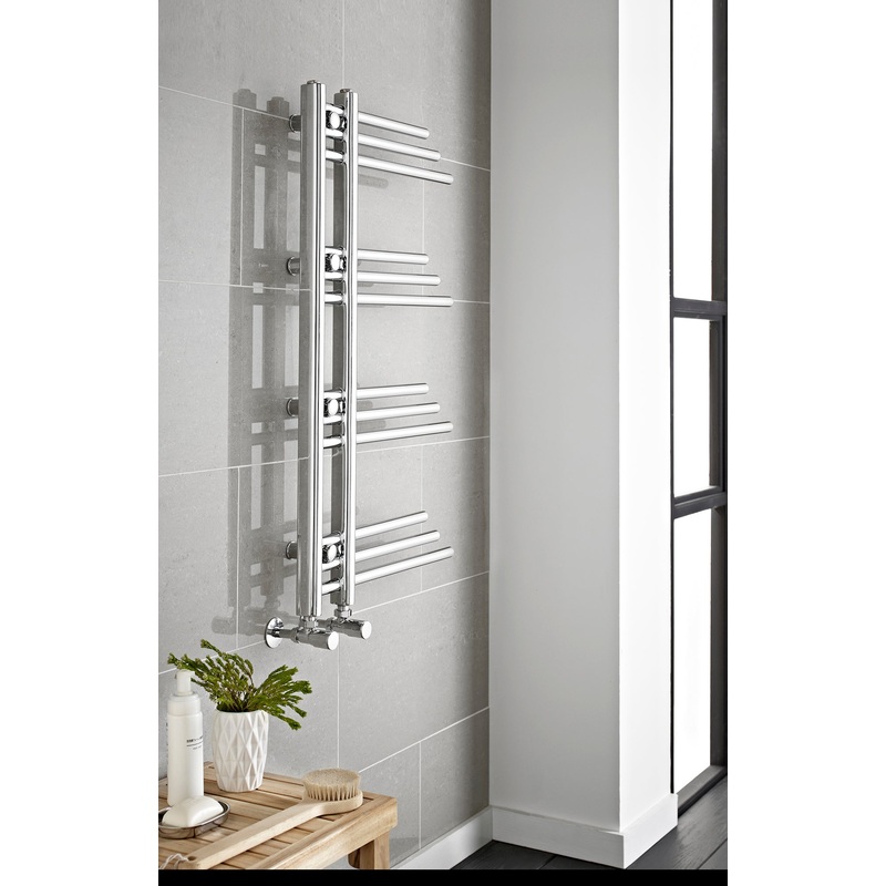 Kartell New York Straight Chrome Designer Towel Rail 906mm x 500mm