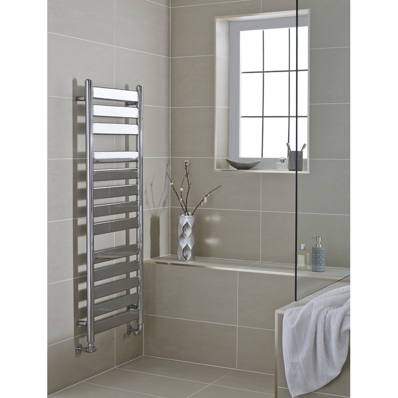 Kartell Newark Straight Chrome Designer Towel Rail 1306mm x 500mm