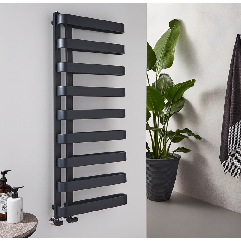Kartell Texas Matt Anthracite Designer Towel Rail 1300mm x 500mm