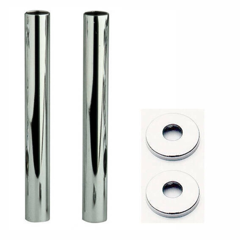 Chrome Tail Fitting Kit For Towel Rail and Radiators – 1 Pair 15mm