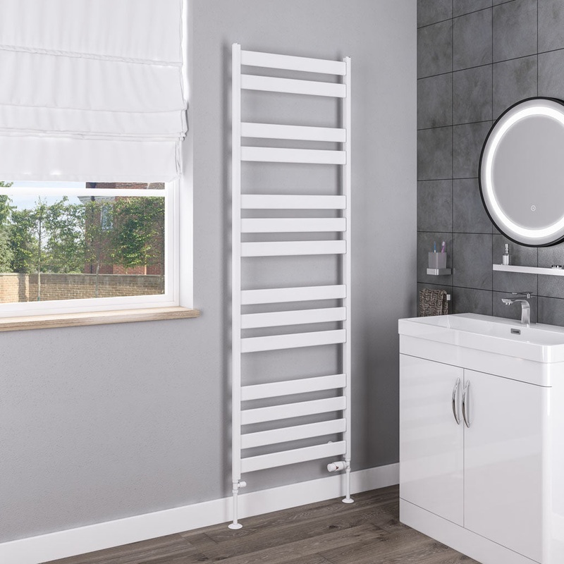 Eastbrook Pelago Matt White Aluminium Towel Rail 1800mm High x 600mm Wide