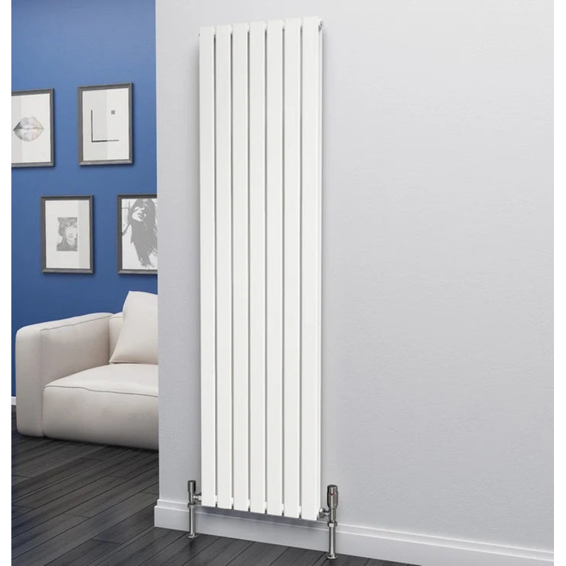 Eastgate Eben Steel White Double Panel Vertical Designer Radiator 1800×476