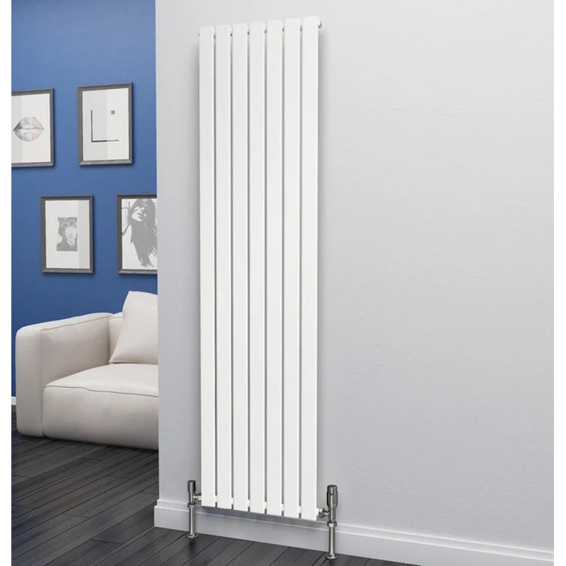 Eastgate Eben Steel White Single Vertical Designer Radiators 1800×476