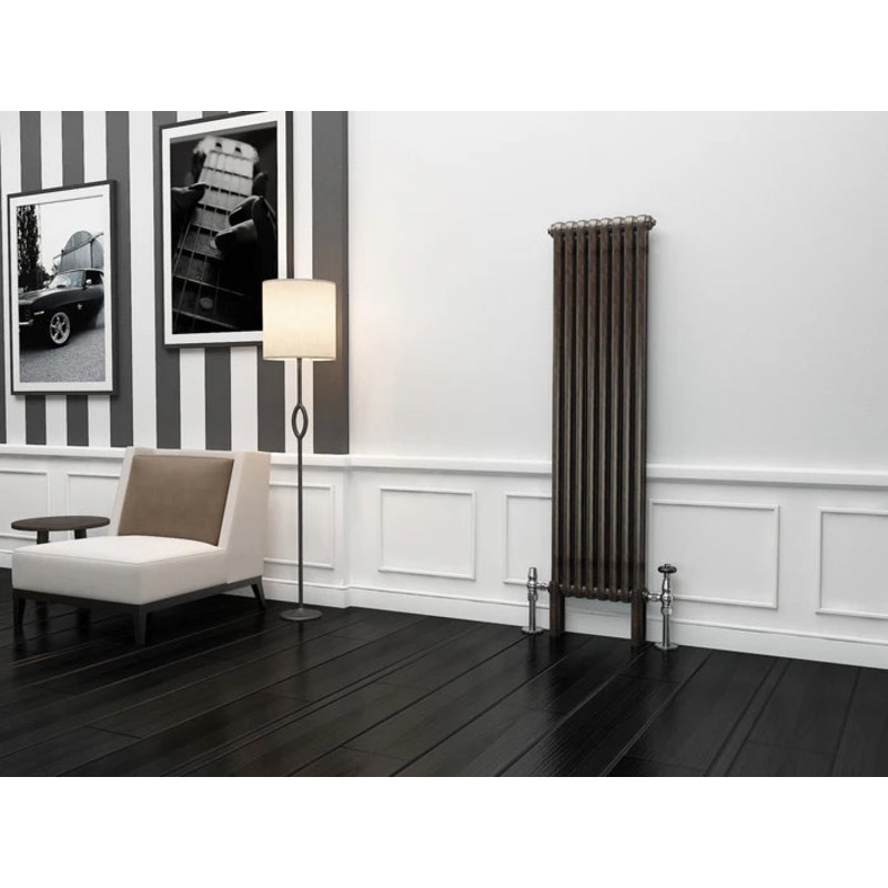Eastgate Lazarus Raw Metal Lacquer Vertical 2 Column Radiators 1500mm x 474mm