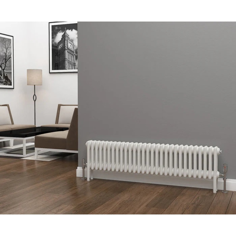 Eastgate Lazarus White Horizontal 2 column Rad 600mm x 1419mm