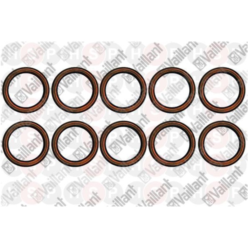 VAILLANT ECOTEC PLUS 637 824 831 837 937 BOILER PACKING RING (SET OF 10) 193537 (BRAND NEW)