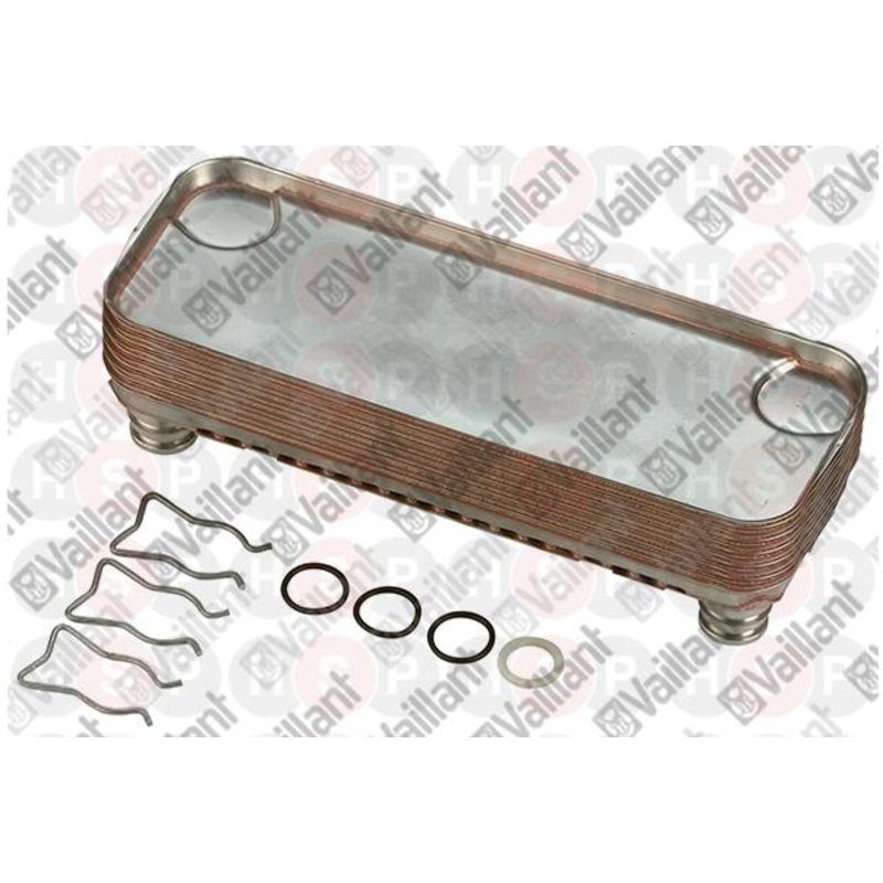 VAILLANT TURBOMAX PLUS 828 E & VUW 282-5 DHW HEAT EXCHANGER (207mm long) 065088 (BREND NEW)