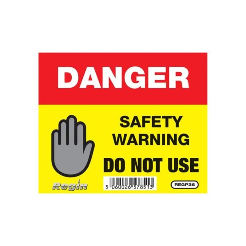 REGP36 Danger Do Not Use Sticker/Tag