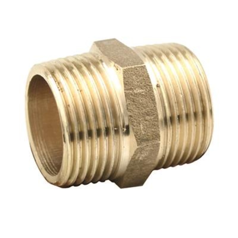 1/2 BRASS HEX NIPPLE