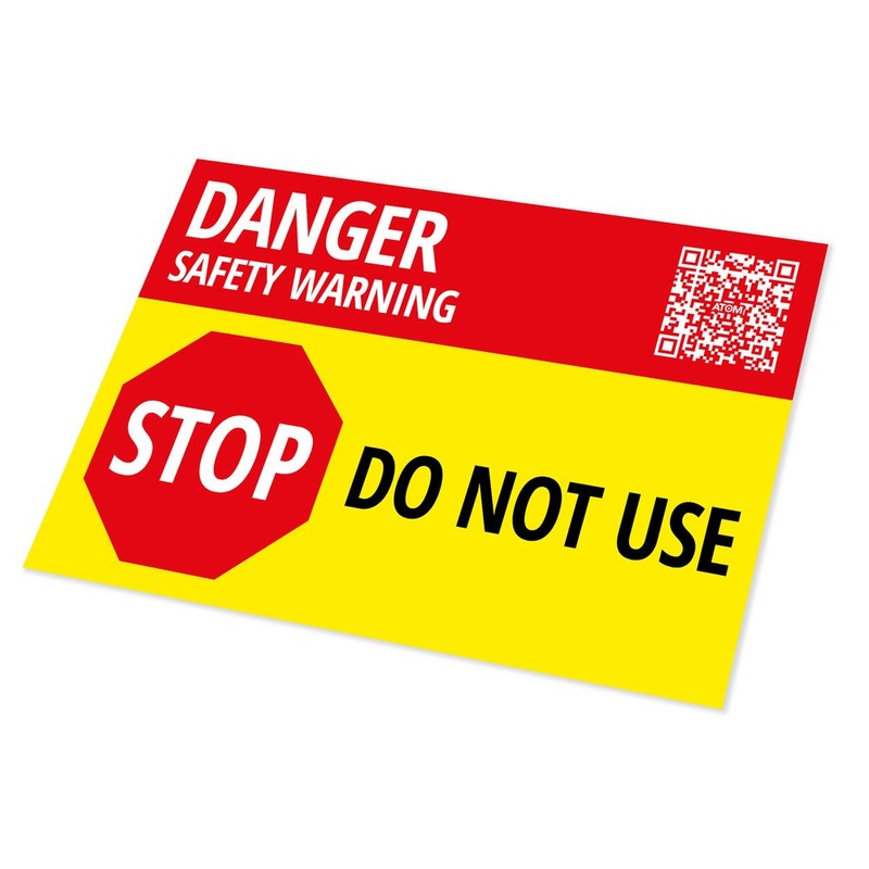 Atom AT-LBG10P-10 Danger Safety Warning Do Not Use Label – Pack of 10