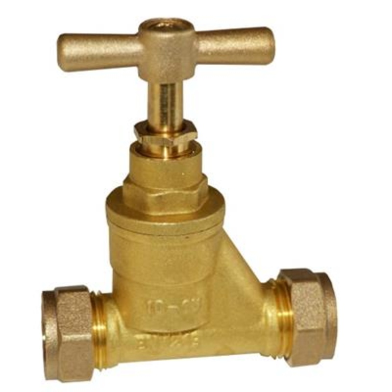 15mm BRITISH STANDARD STOP TAP COMPRESSION x COMPRESSION
