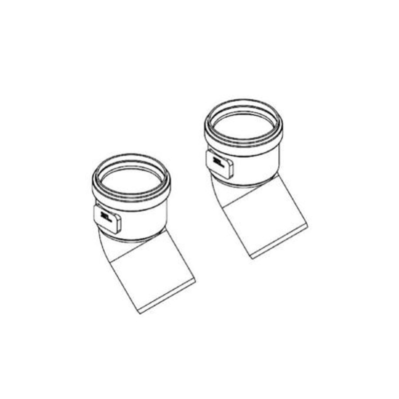 Ideal V3 High Level Flue 45 Degree Elbow Pair 203230