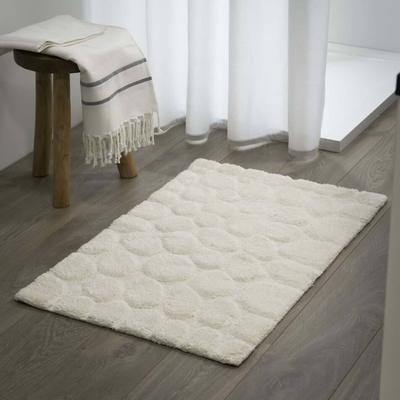 Sealskin Bath Mat Pebbles Cotton 60×90 cm Ivory
