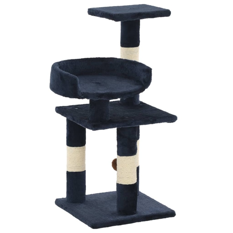Berkfield Cat Tree with Sisal Scratching Posts 65 cm Blue