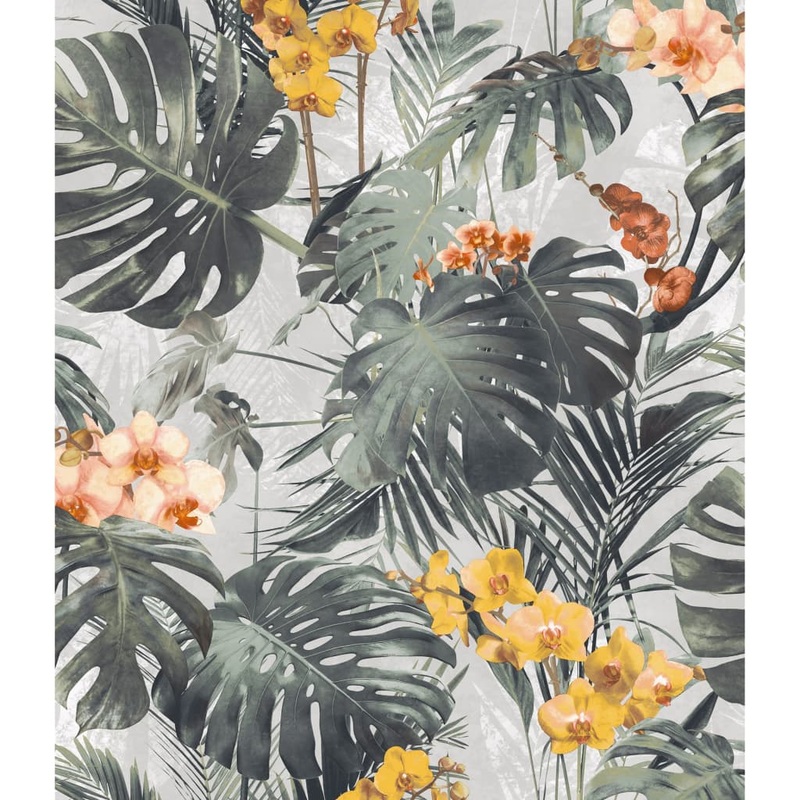 DUTCH WALLCOVERINGS Wallpaper Paradiso Green and Ochre
