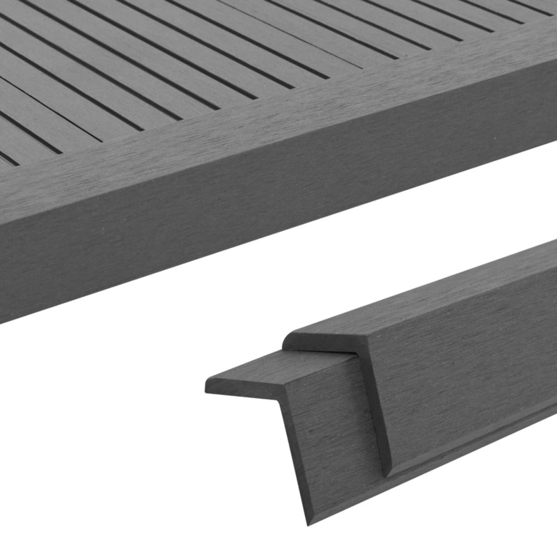 Berkfield 5 pcs Decking Angle Trims WPC 170 cm Grey