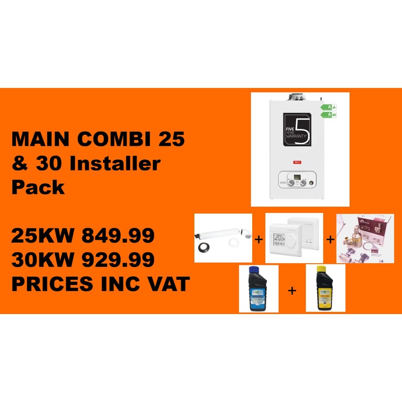 Main Eco Compact 25kW Boiler+Flue+Installer PACK